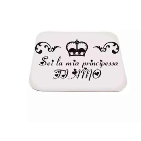 mouse pad tappetino pc scritta sei la mia principessa idea regalo san valentino