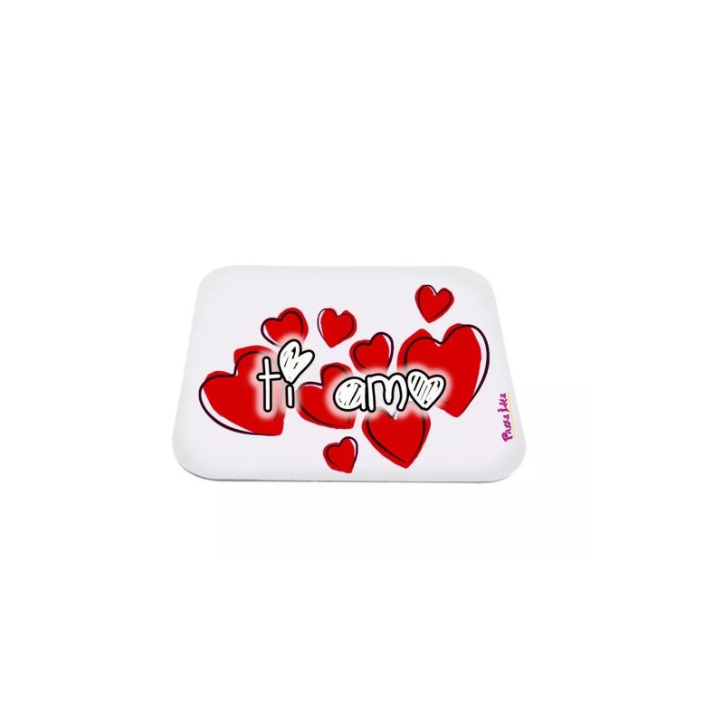 mouse pad tappetino pc scritta ti amo idea regalo san valentino cuore amore