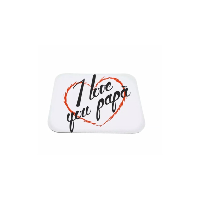 mouse pad tappetino per pc scritta i love you papa' festa compleanno