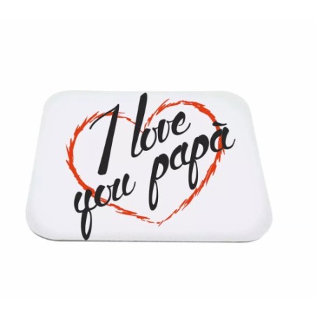 mouse pad tappetino per pc scritta i love you papa' festa compleanno