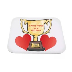 mouse pad tappetino per pc scritta IL PREMIO PAPA' festa auguri compleanno
