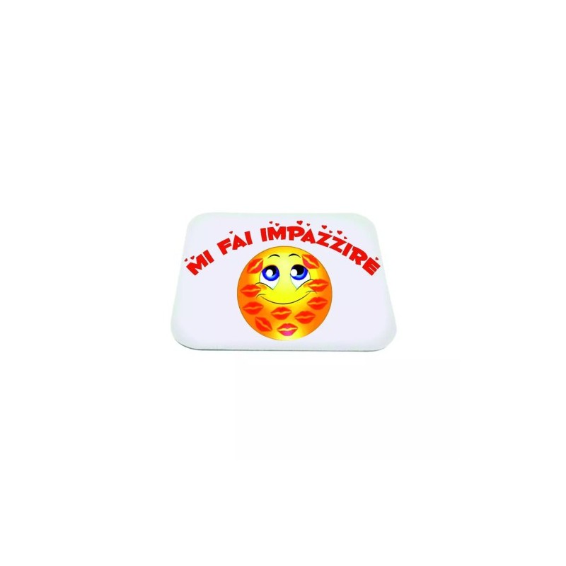 mouse pad tappetino per pc scritta mi fai impazzire smile idea regalo