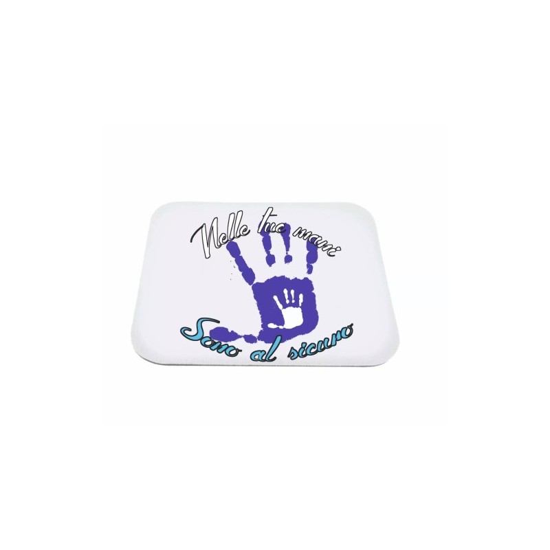 mouse pad tappetino per pc scritta nelle tue mani sono al sicuro papa' festa