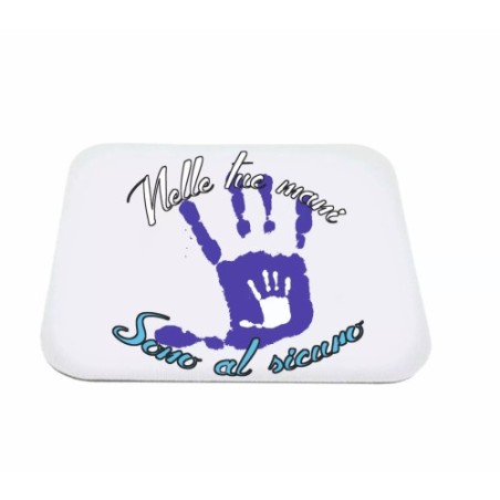 mouse pad tappetino per pc scritta nelle tue mani sono al sicuro papa' festa