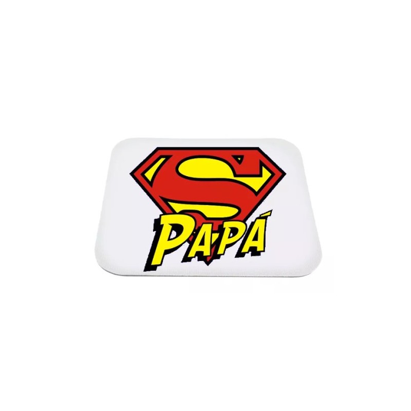 mouse pad tappetino per pc scritta SUPER PAPA' festa auguri compleanno