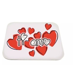 mouse pad tappetino per pc scritta ti amo cuore cuori idea regalo san valentino