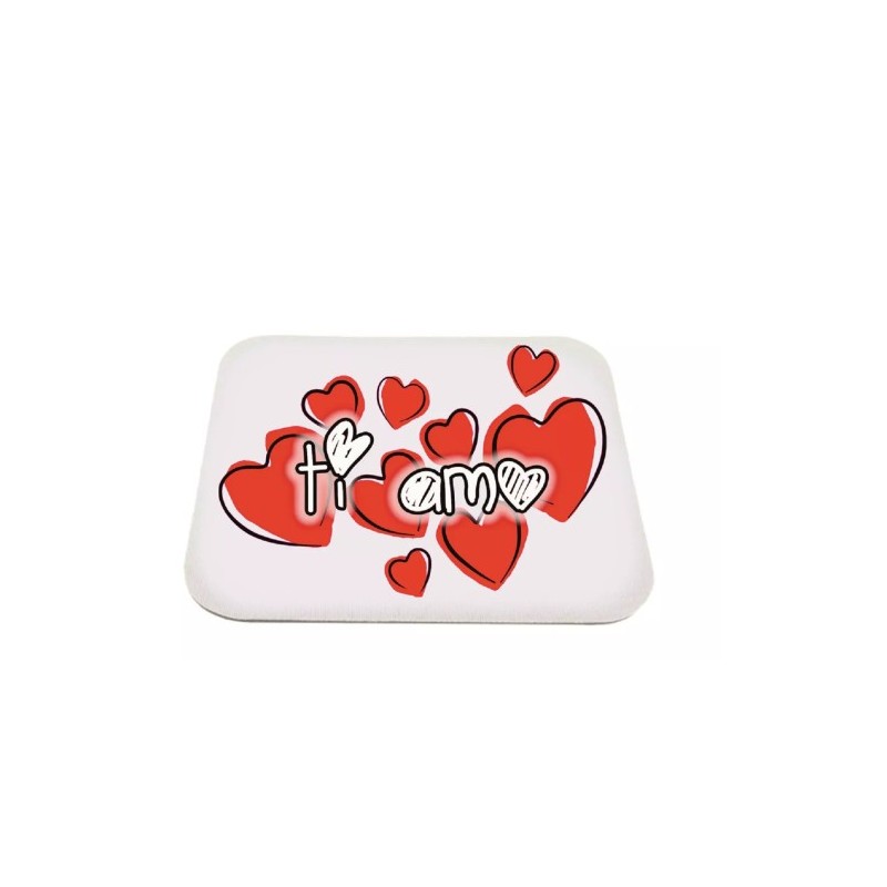 mouse pad tappetino per pc scritta ti amo cuore cuori idea regalo san valentino