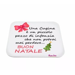 mouse pad tappetino rettangolare pc scritta cugina buon natale idea regalo