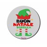 mouse pad tappetino rotondo pc scritta buon natale sorella idea regalo
