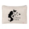 pochette bustina porta oggetti scritta la donna e vita regalo festa