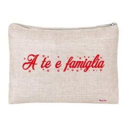 pochette donna porta oggetti scritta a te e famiglia idea regalo natale