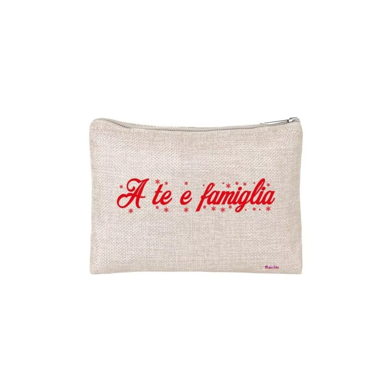 pochette donna porta oggetti scritta a te e famiglia idea regalo natale