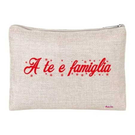 pochette donna porta oggetti scritta a te e famiglia idea regalo natale