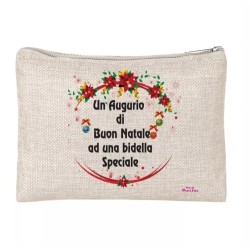 pochette donna porta oggetti scritta buon natale bidella idea regalo scuola