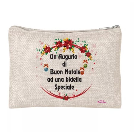 pochette donna porta oggetti scritta buon natale bidella idea regalo scuola