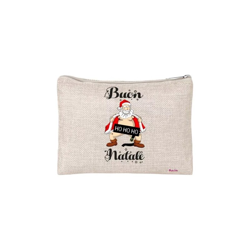 pochette donna porta oggetti scritta buon natale idea regalo babbo natale