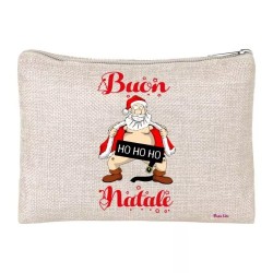 pochette donna porta oggetti scritta buon natale idea regalo babbo natale
