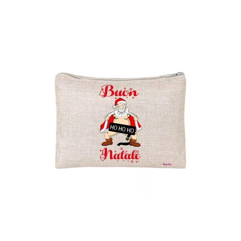 pochette donna porta oggetti scritta buon natale idea regalo babbo natale