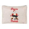 pochette donna porta oggetti scritta buon natale idea regalo babbo natale