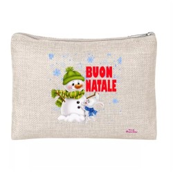 pochette donna porta oggetti scritta buon natale idea regalo simpatica natale