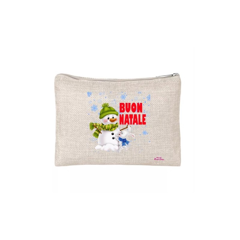 pochette donna porta oggetti scritta buon natale idea regalo simpatica natale
