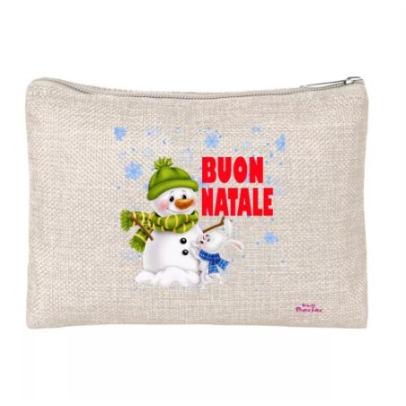 pochette donna porta oggetti scritta buon natale idea regalo simpatica natale