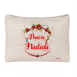 pochette donna porta oggetti scritta buon natale idea regalo simpatica natale