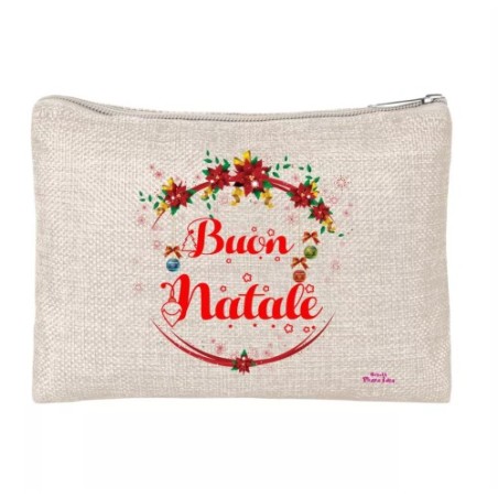 pochette donna porta oggetti scritta buon natale idea regalo simpatica natale