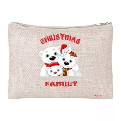 pochette donna porta oggetti scritta christmas family idea regalo natale