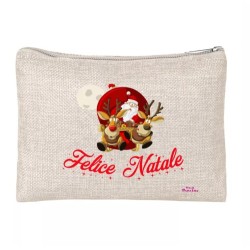 pochette donna porta oggetti scritta felice natale idea regalo simpatica natale