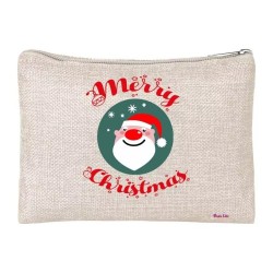 pochette donna porta oggetti scritta merry christmas idea regalo babbo natale