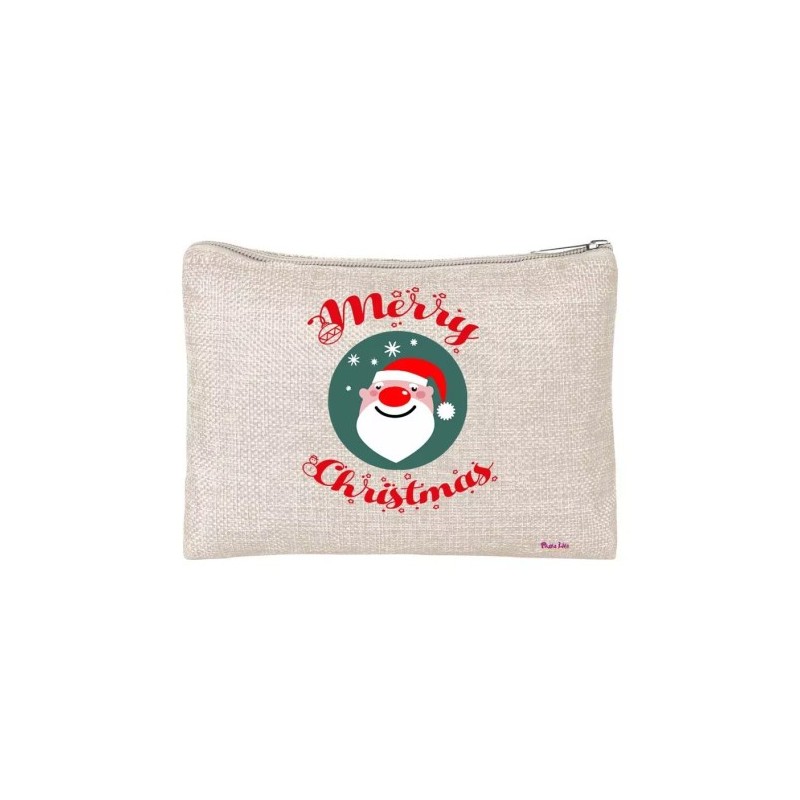 pochette donna porta oggetti scritta merry christmas idea regalo babbo natale