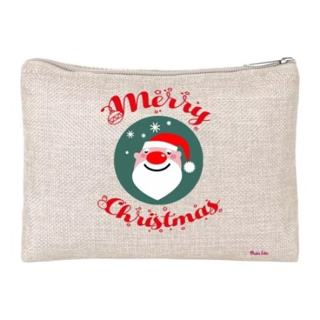 pochette donna porta oggetti scritta merry christmas idea regalo babbo natale