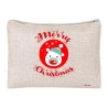 pochette donna porta oggetti scritta merry christmas idea regalo buon natale