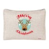 pochette donna porta oggetti scritta merry christmas renna regalo buon natale