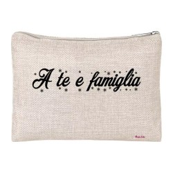 pochette porta oggetti scritta a te e famiglia idea regalo natale