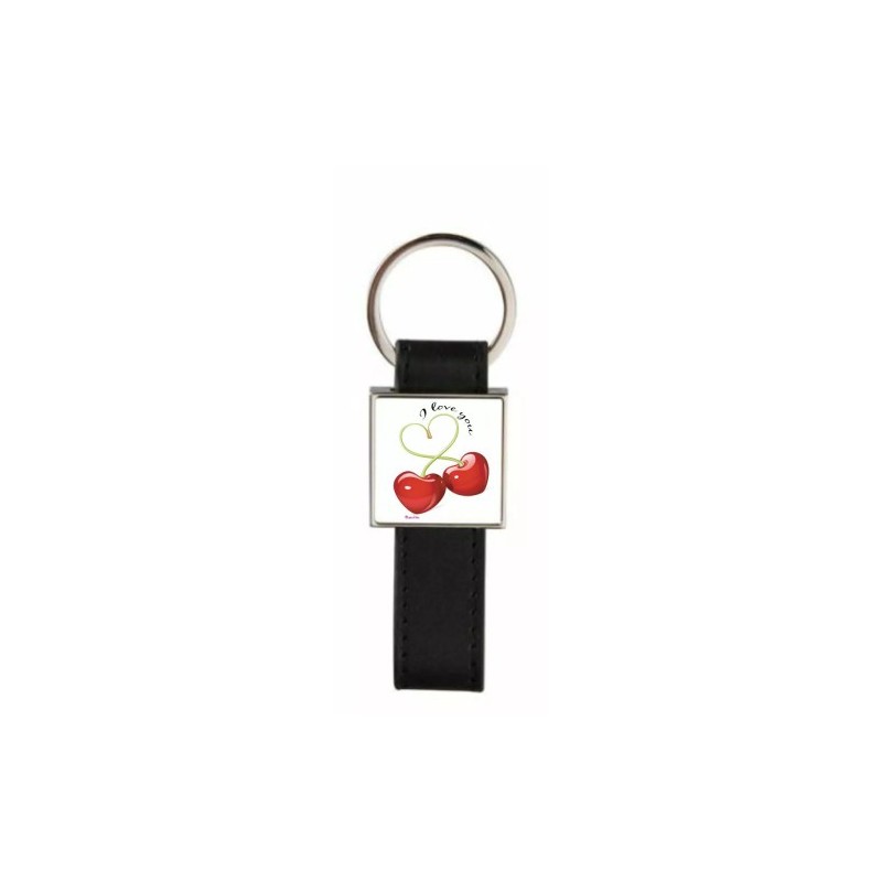 portachiave pelle metallo scritta i love you san valentino amore regalo ciliege