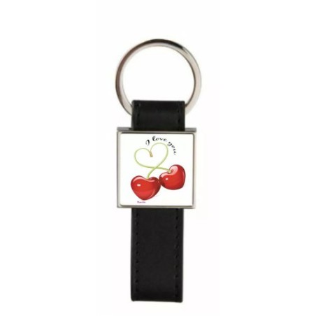 portachiave pelle metallo scritta i love you san valentino amore regalo ciliege