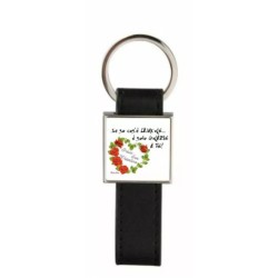portachiave pelle metallo scritta se so cos'e l'amore san valentino regalo