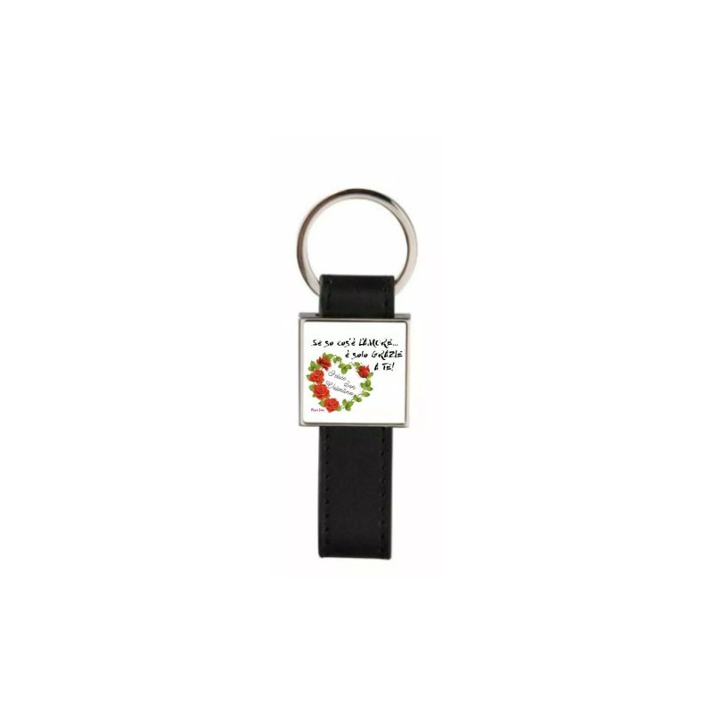portachiave pelle metallo scritta se so cos'e l'amore san valentino regalo