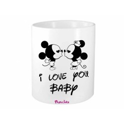 portapenne 8x10 scritta i love you baby san valentino regalo amore topolino