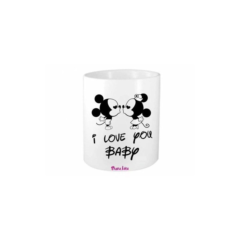 portapenne 8x10 scritta i love you baby san valentino regalo amore topolino