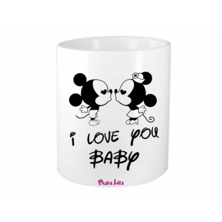 portapenne 8x10 scritta i love you baby san valentino regalo amore topolino