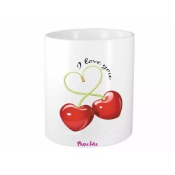 portapenne 8x10 scritta i love you ciliege amore san valentino regalo