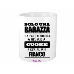 portapenne 8x10 scritta solo una ragazza ha fatto breccia san valentino regalo
