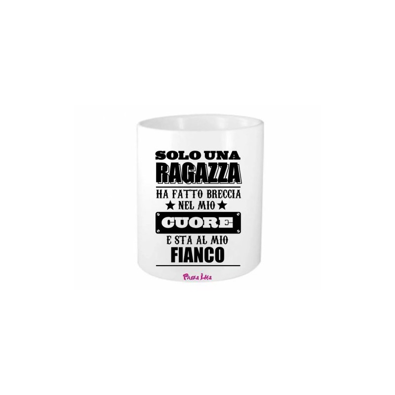 portapenne 8x10 scritta solo una ragazza ha fatto breccia san valentino regalo