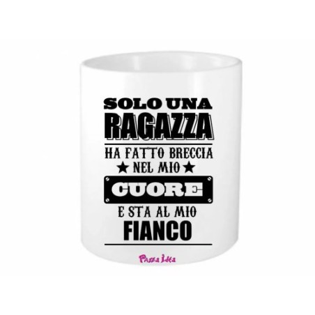 portapenne 8x10 scritta solo una ragazza ha fatto breccia san valentino regalo