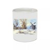 salvadanaio 8 x 10 cm ceramica disegno paesaggio neve idea regalo uomo donna