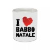 salvadanaio 8 x 10 cm ceramica scritta i love babbo natale idea regalo