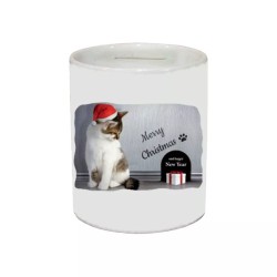 salvadanaio 8 x 10 cm ceramica scritta merry christmas regalo uomo donna